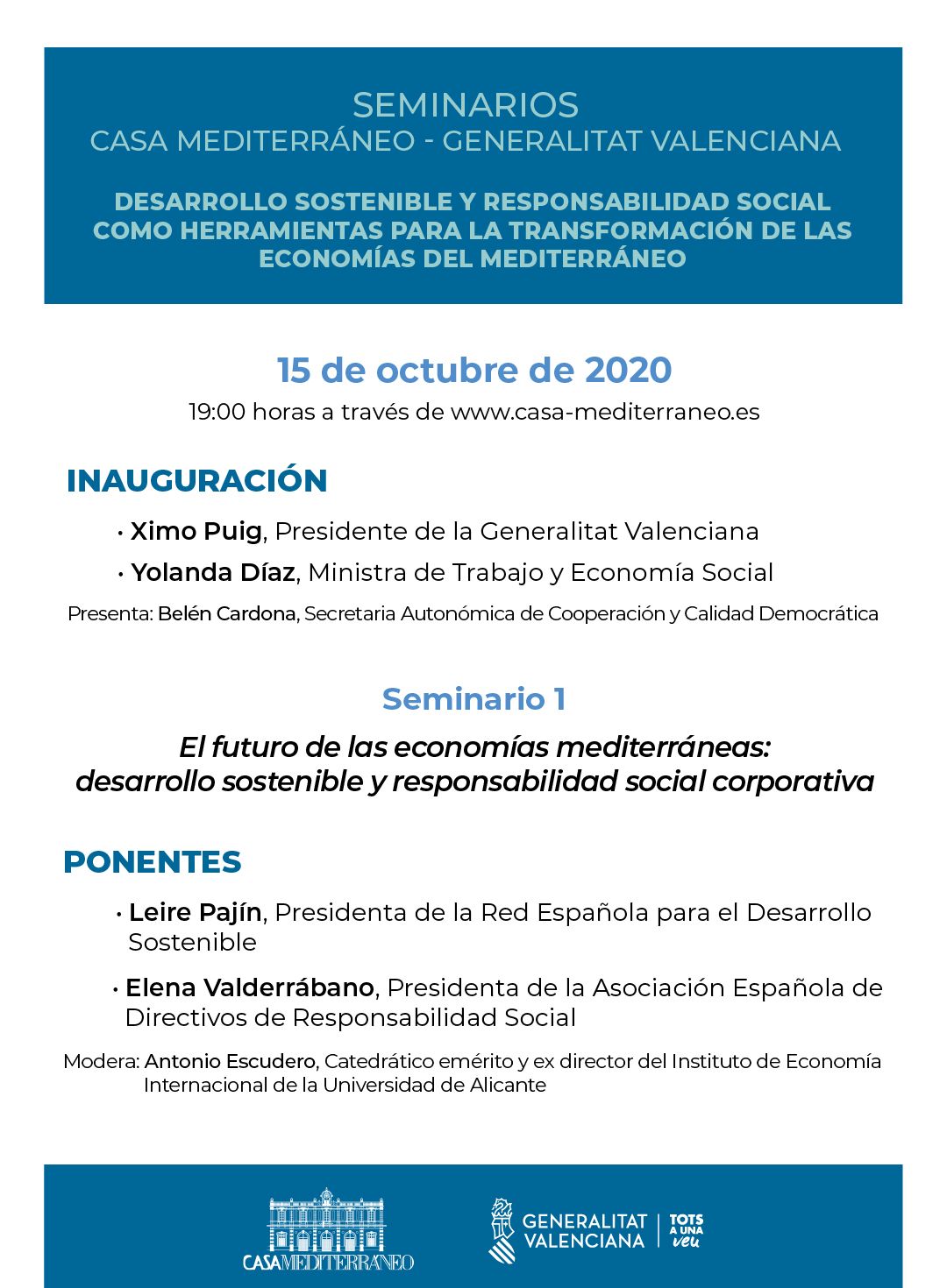 GVA - El futuro de las economías mediterráneas: desarrollo sostenible y responsabilidad social corporativa